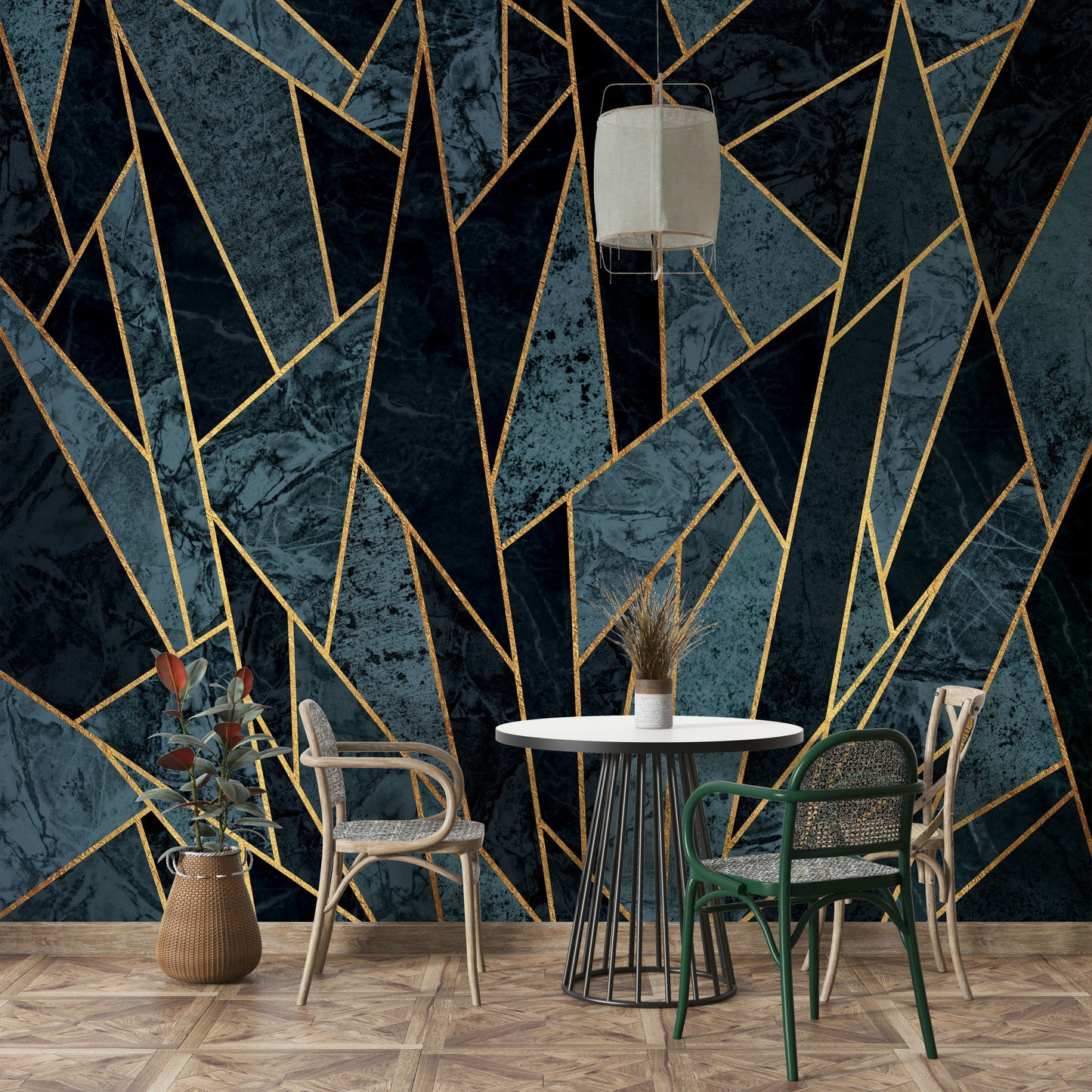 Textured cracked ice wall mural
