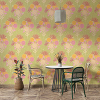 Elegant botanical wall mural design
