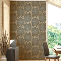 Dreamy marigold bloom wall pattern
