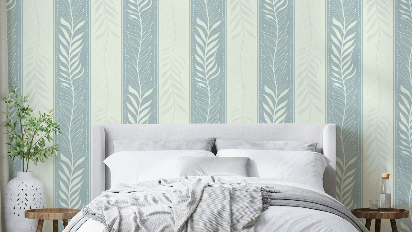 Height-enhancing mural wallpaper
