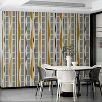 Abstract stripes and curves mural wallpaper
