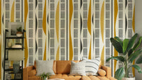 Stylish line art wallpaper mural
