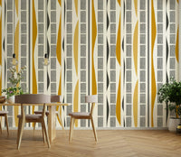 Wall mural with balanced patterns
