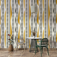 Neutral tone abstract mural wallpaper
