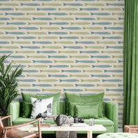Playful retro wallpaper for kitchen
