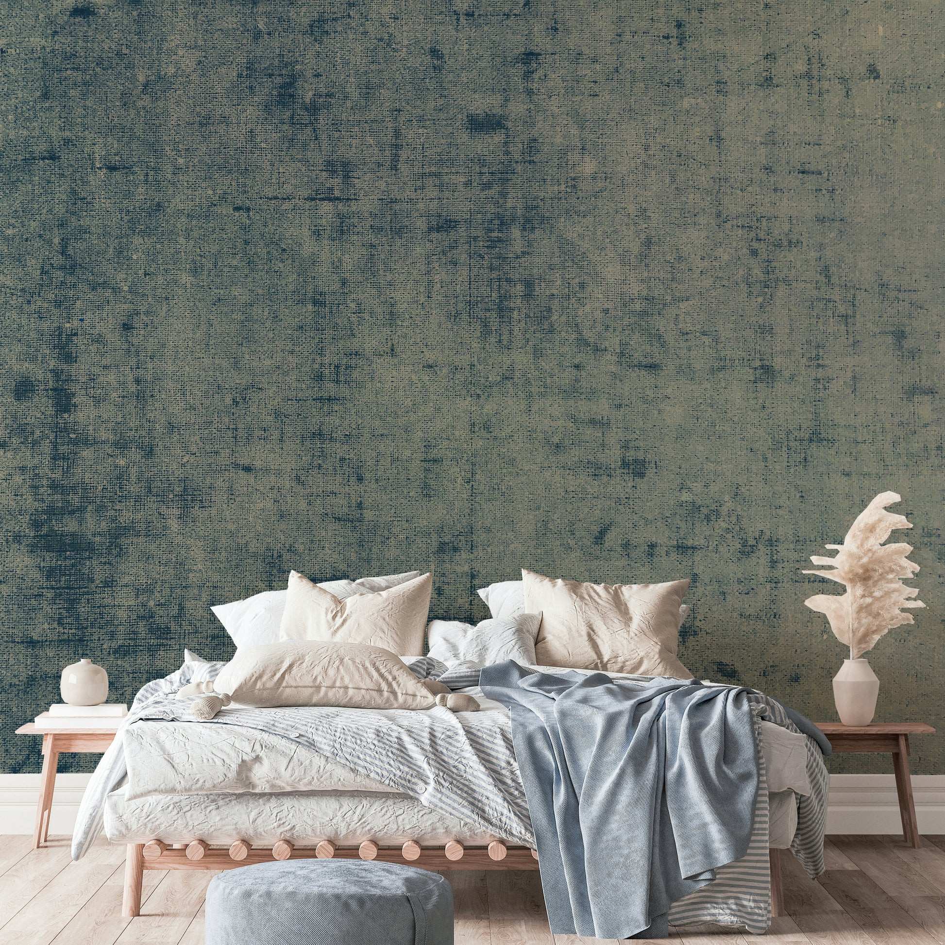 Textile-inspired wallpaper for calm interiors
