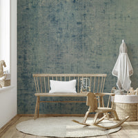 Vintage blue linen pattern wallpaper
