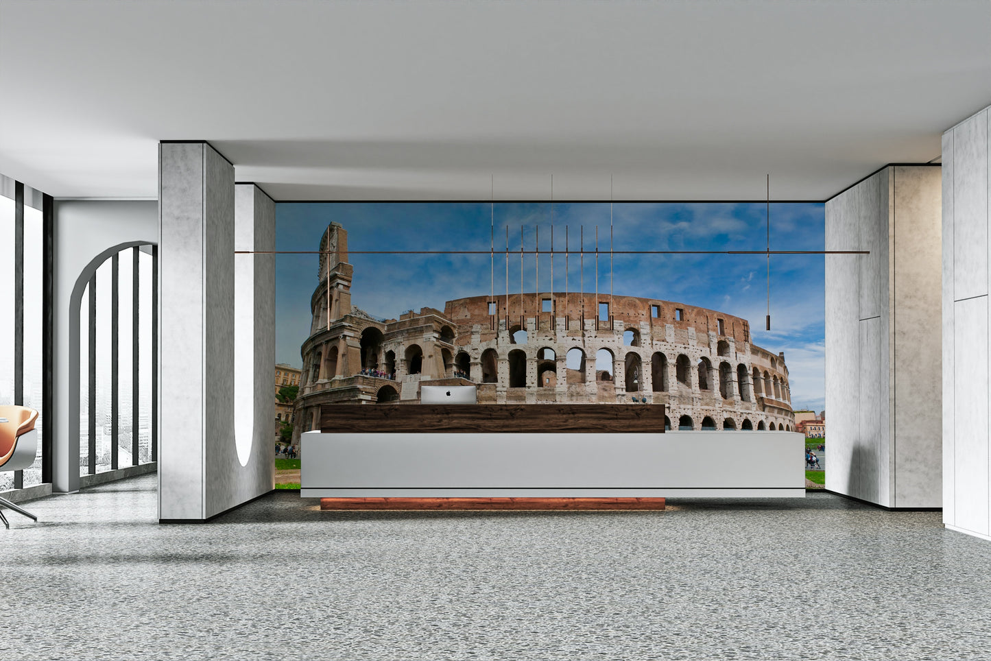 Historic landmark wall mural
