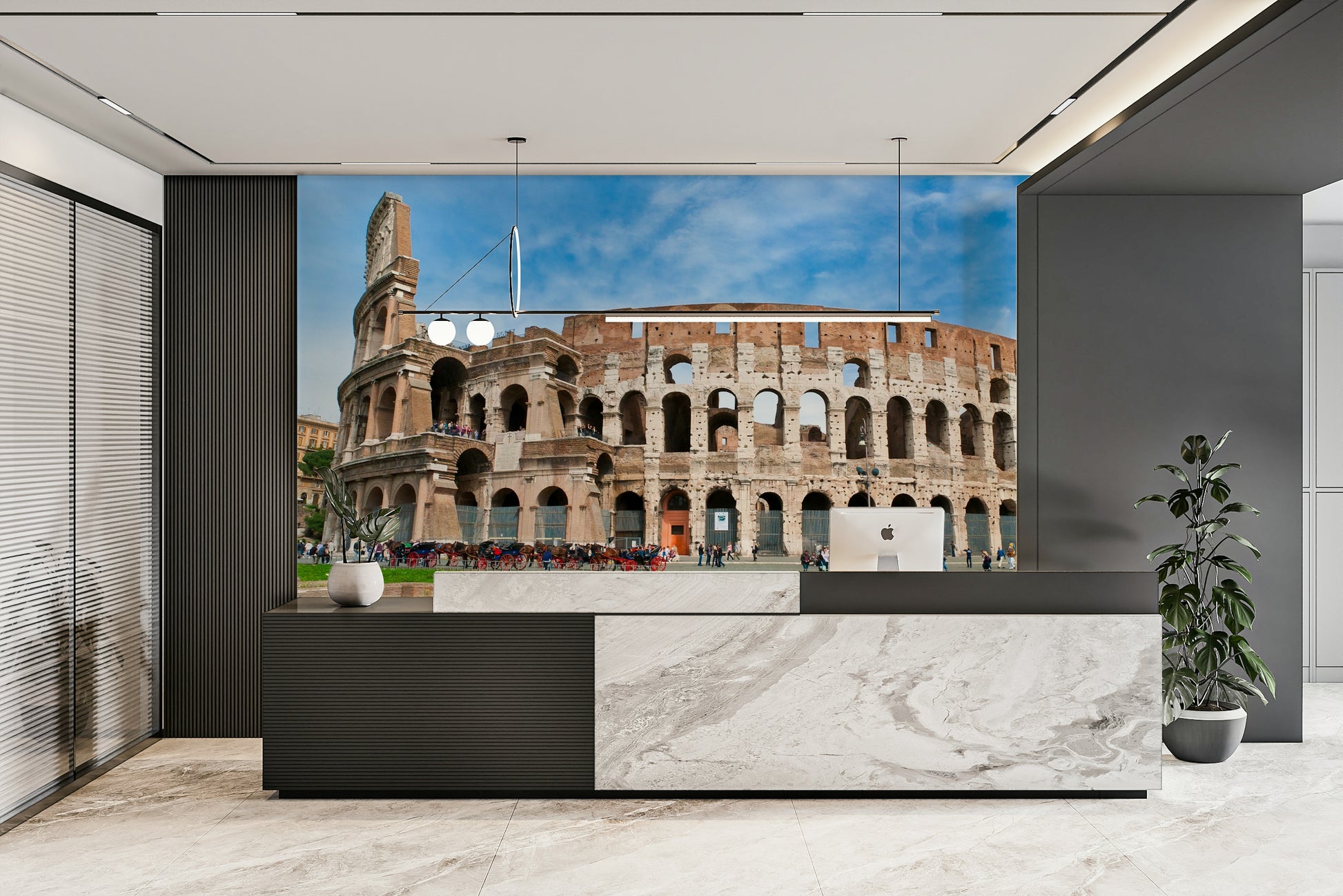 Classic structure mural wallpaper
