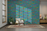 Playful fish pattern wall mural
