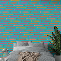 Vintage fish wallpaper for walls
