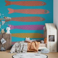 Playful wallpaper for kitchens
