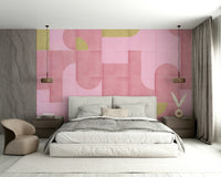 Retro wallpaper with classic square patterns