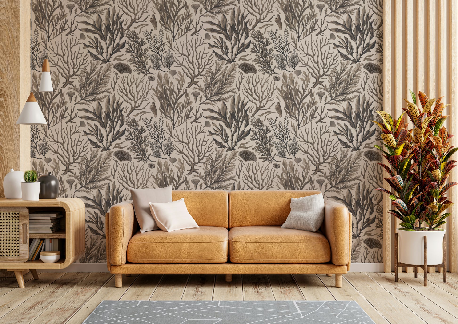 Calm marine mural wallpaper for interiors

