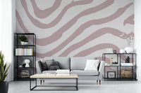 Artistic wallpaper with rose color curves

