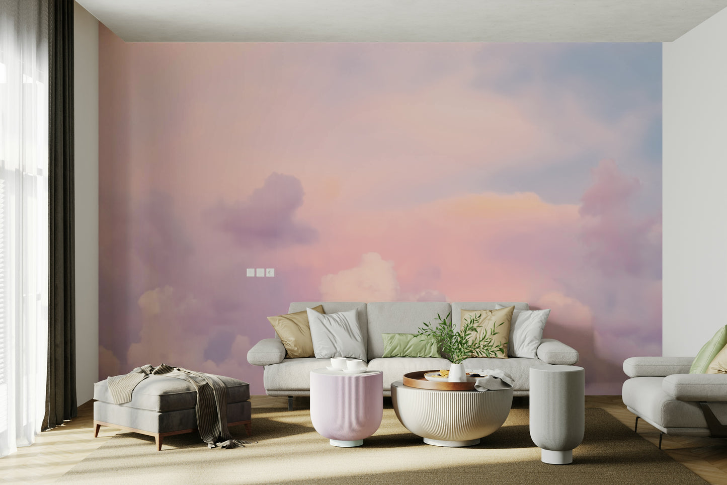 Sunset Clouds in Pastel Colors Wall Mural

