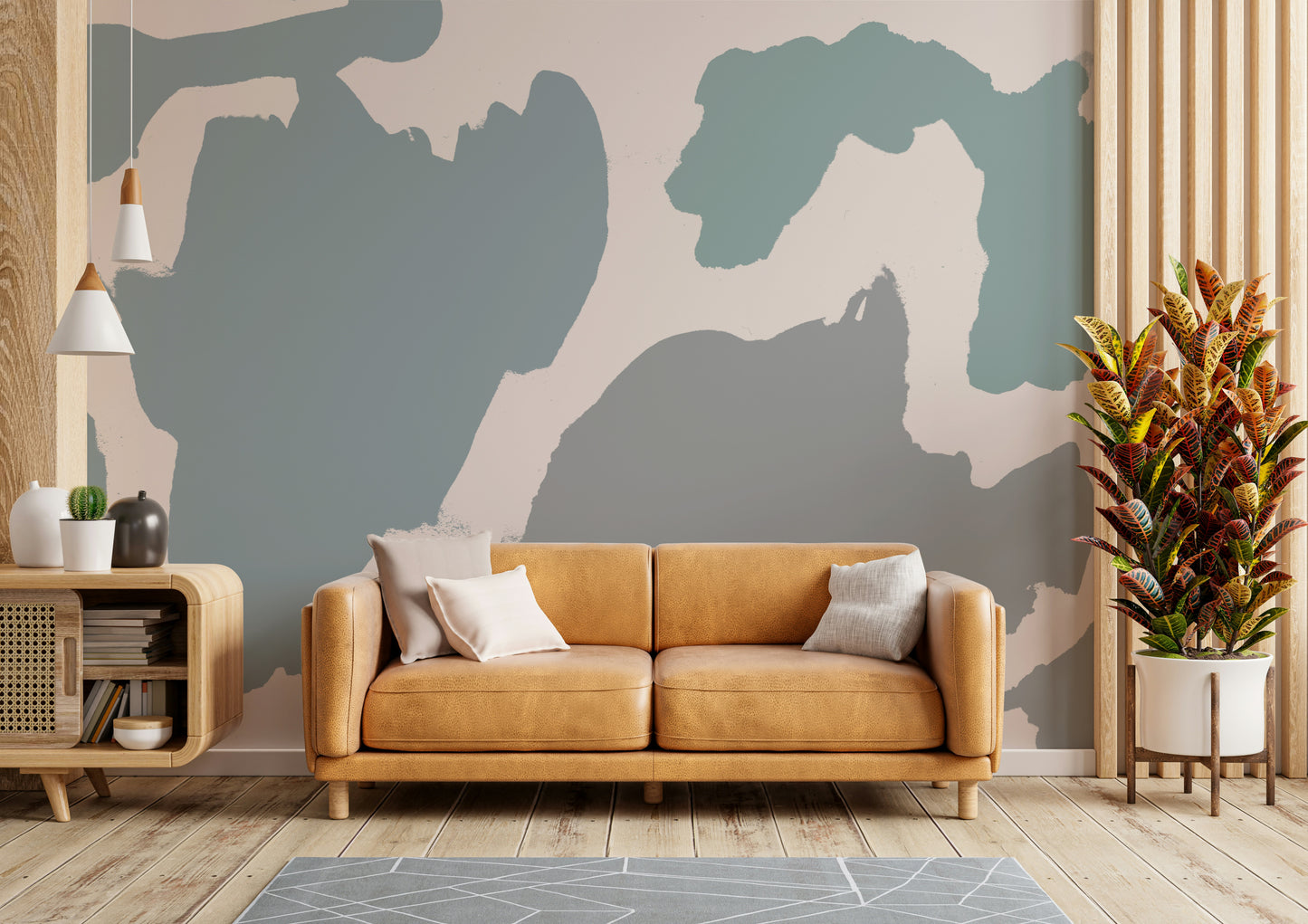 Full view of Abstract Shores wall design

