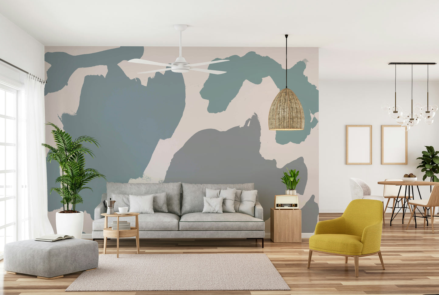 Artistic coast mural for living space

