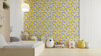 Repeating lemon pattern wallpaper

