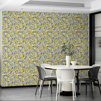Mediterranean lemon wallpaper with bird

