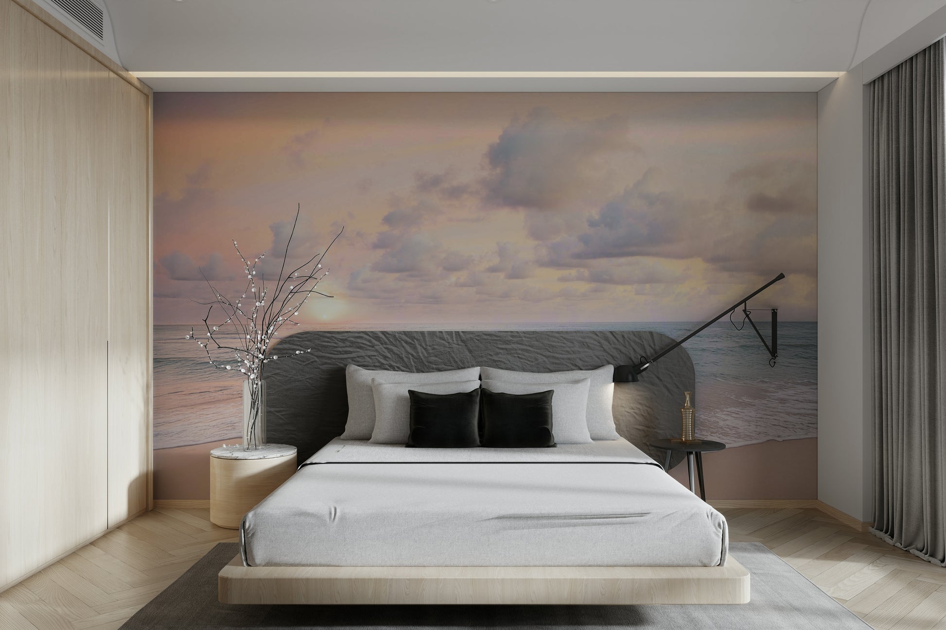 Gentle sky tones for serene wall decor

