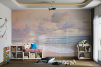 Mural wallpaper with early morning light gradient

