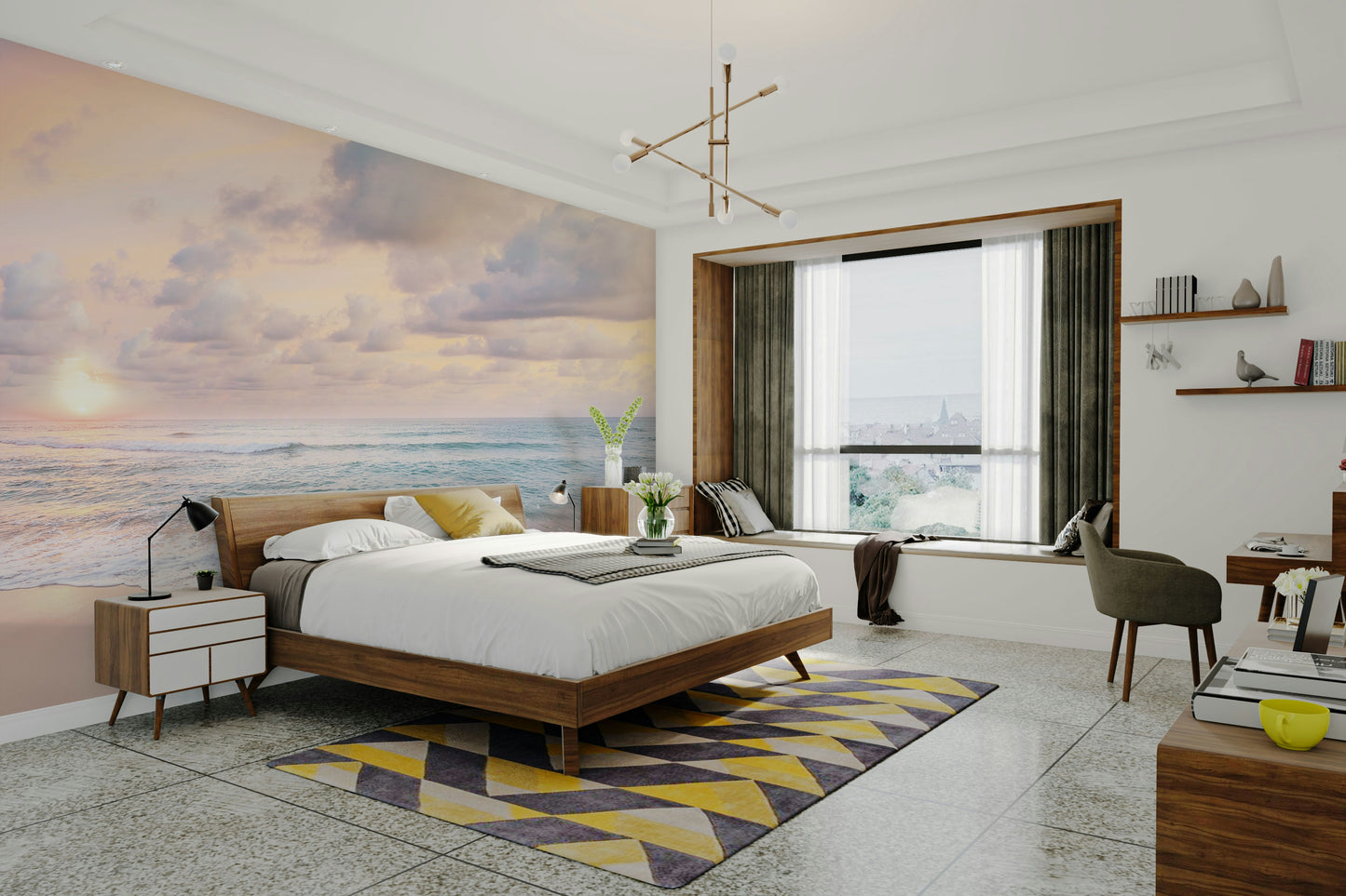 Soft sky wallpaper for meditation or bedroom walls

