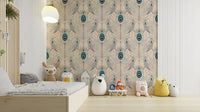 Wallpaper for walls with elegant feather details

