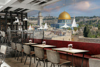 Historic skyline wallpaper featuring golden dome

