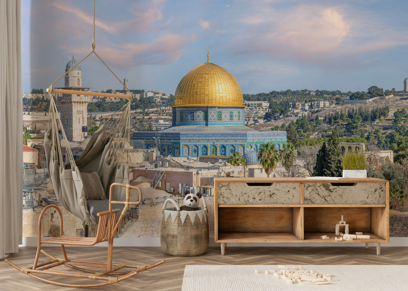 Dome of the Rock cityscape wall mural


