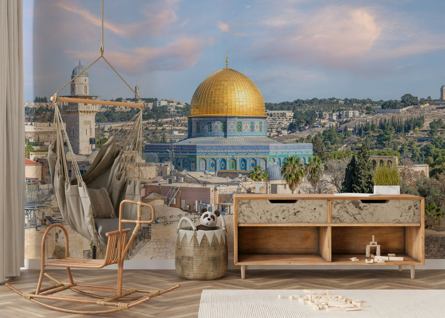 Dome of the Rock cityscape wall mural

