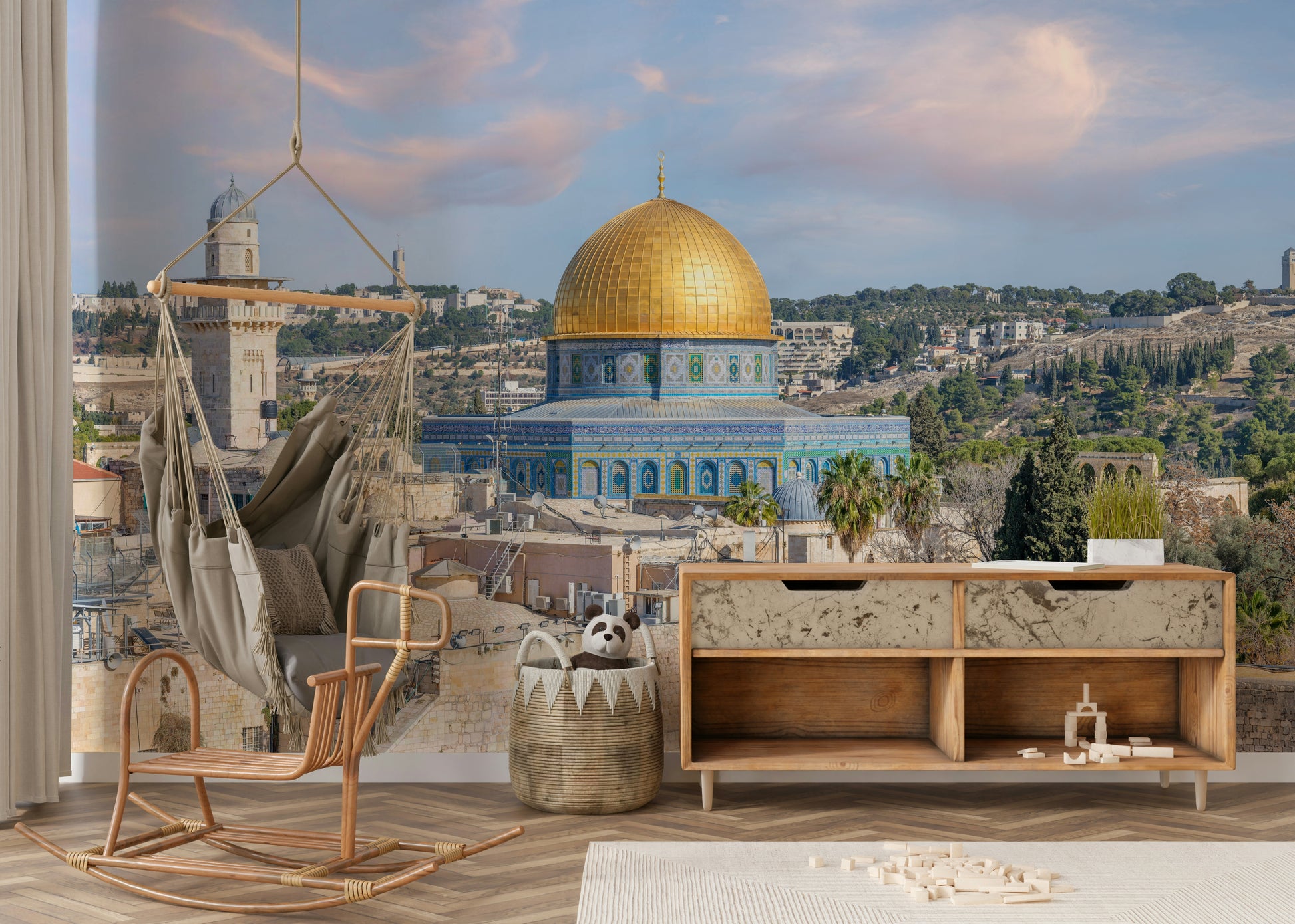 Dome of the Rock cityscape wall mural

