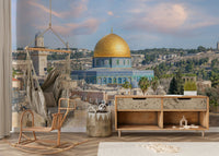 Dome of the Rock cityscape wall mural


