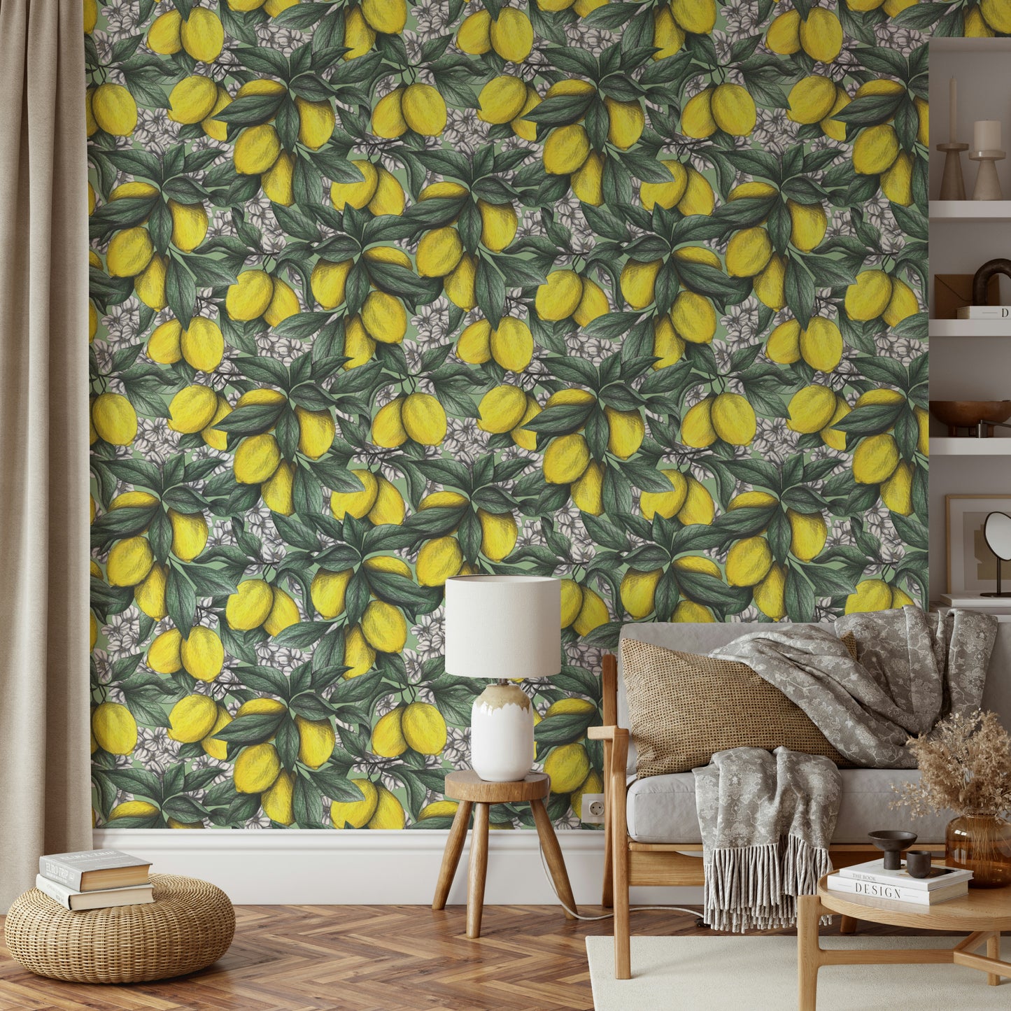 Vibrant mural wallpaper with a fresh and natural appeal

