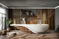 Subtle lighting adds warmth to the nighttime city scene

