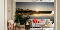 A breathtaking and tranquil wall mural.
