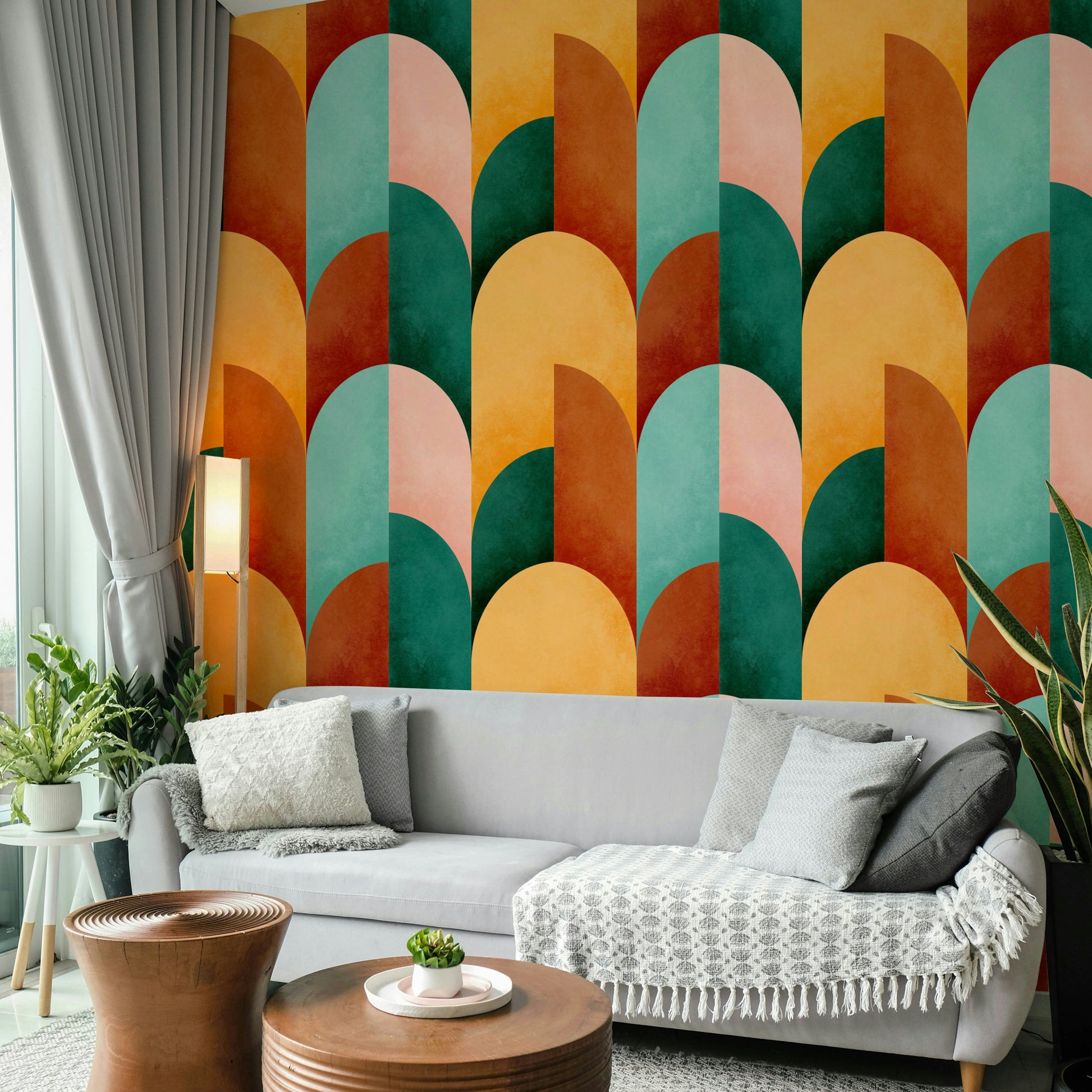 Captures the essence of mid-century design and powerful natural light.
