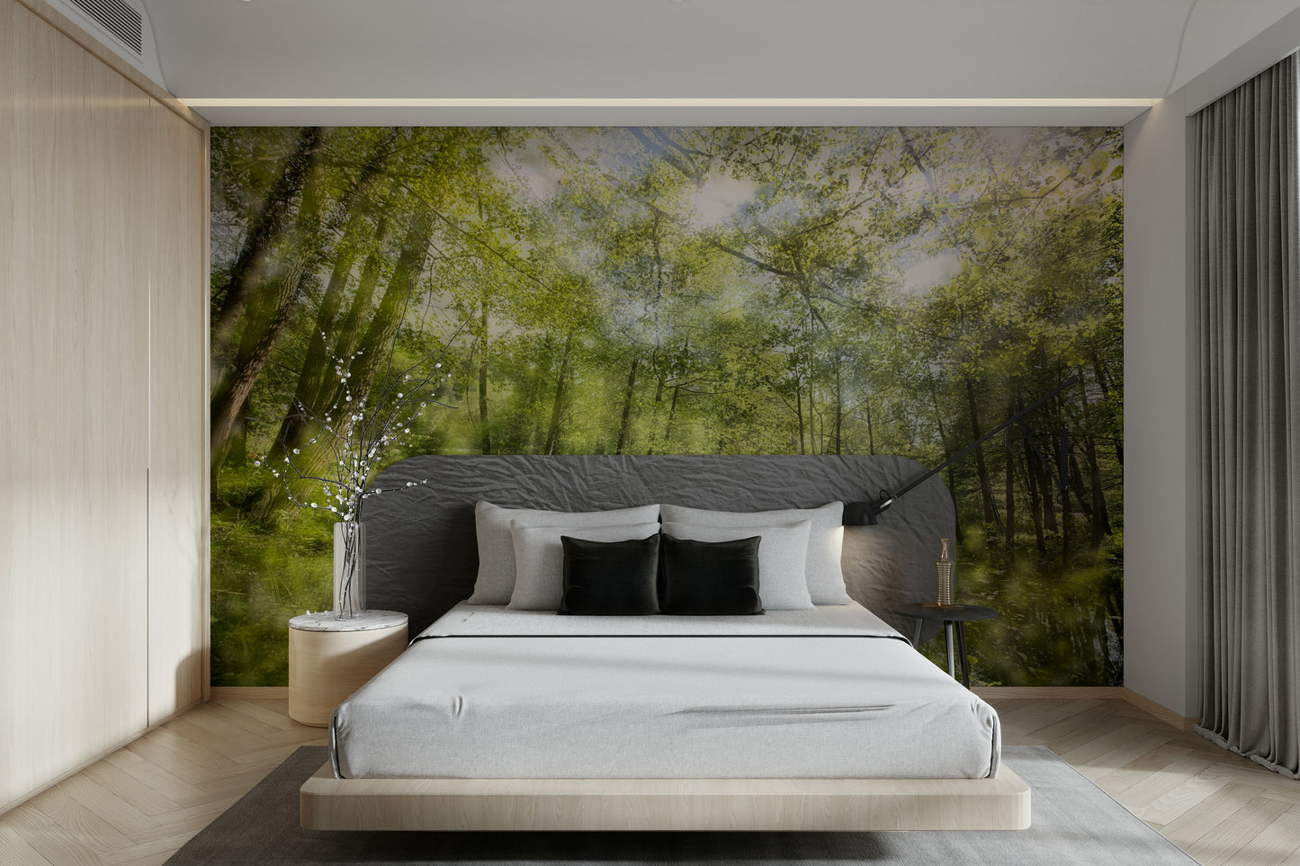 A breathtaking and tranquil wall mural.
