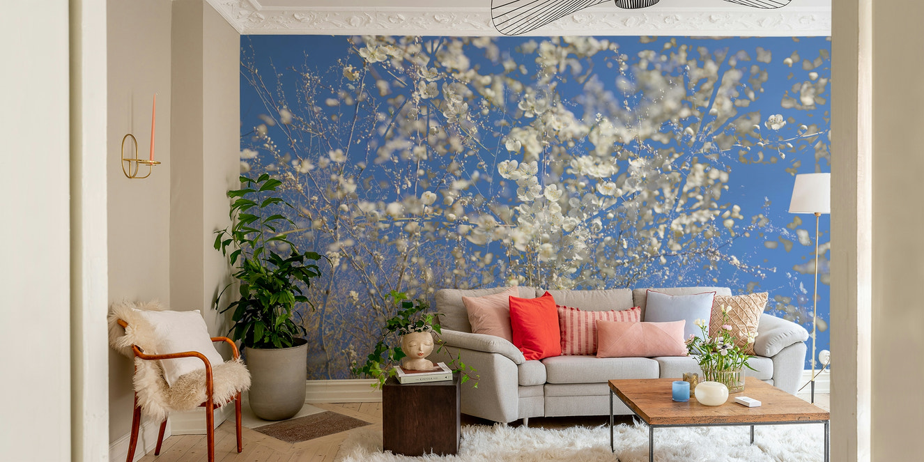 A refreshing and serene wall mural.
