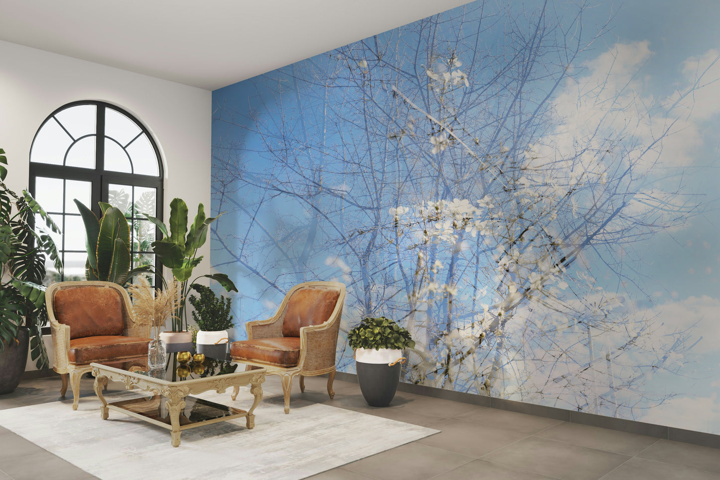 The texture appears smooth and artistic, like a fine art print.
