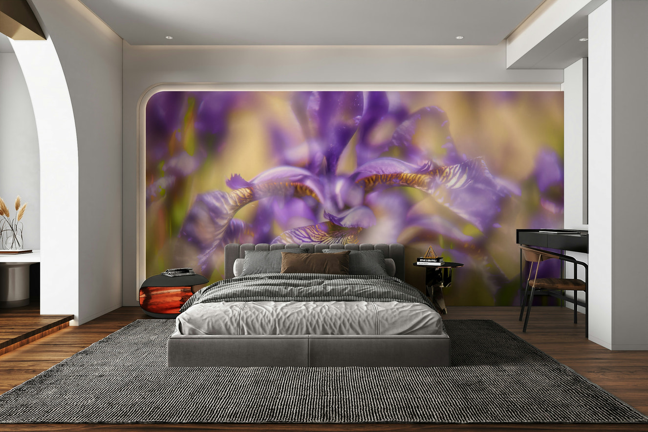 A serene and ethereal wall mural.
