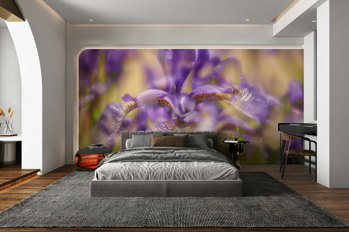A serene and ethereal wall mural.
