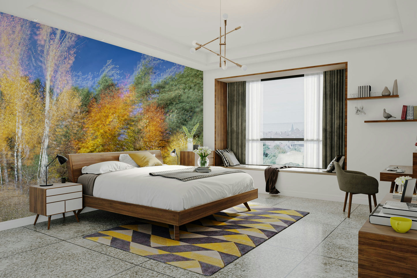 The texture appears smooth and artistic, like a fine art print.
