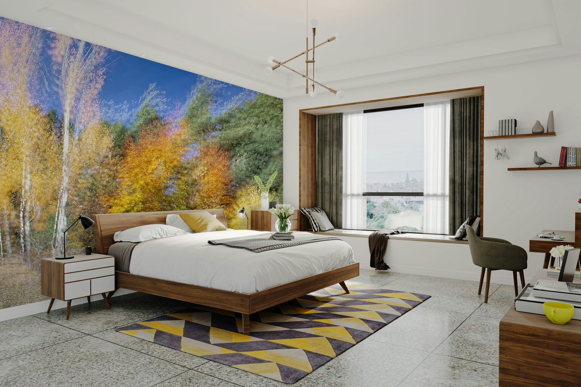 The texture appears smooth and artistic, like a fine art print.
