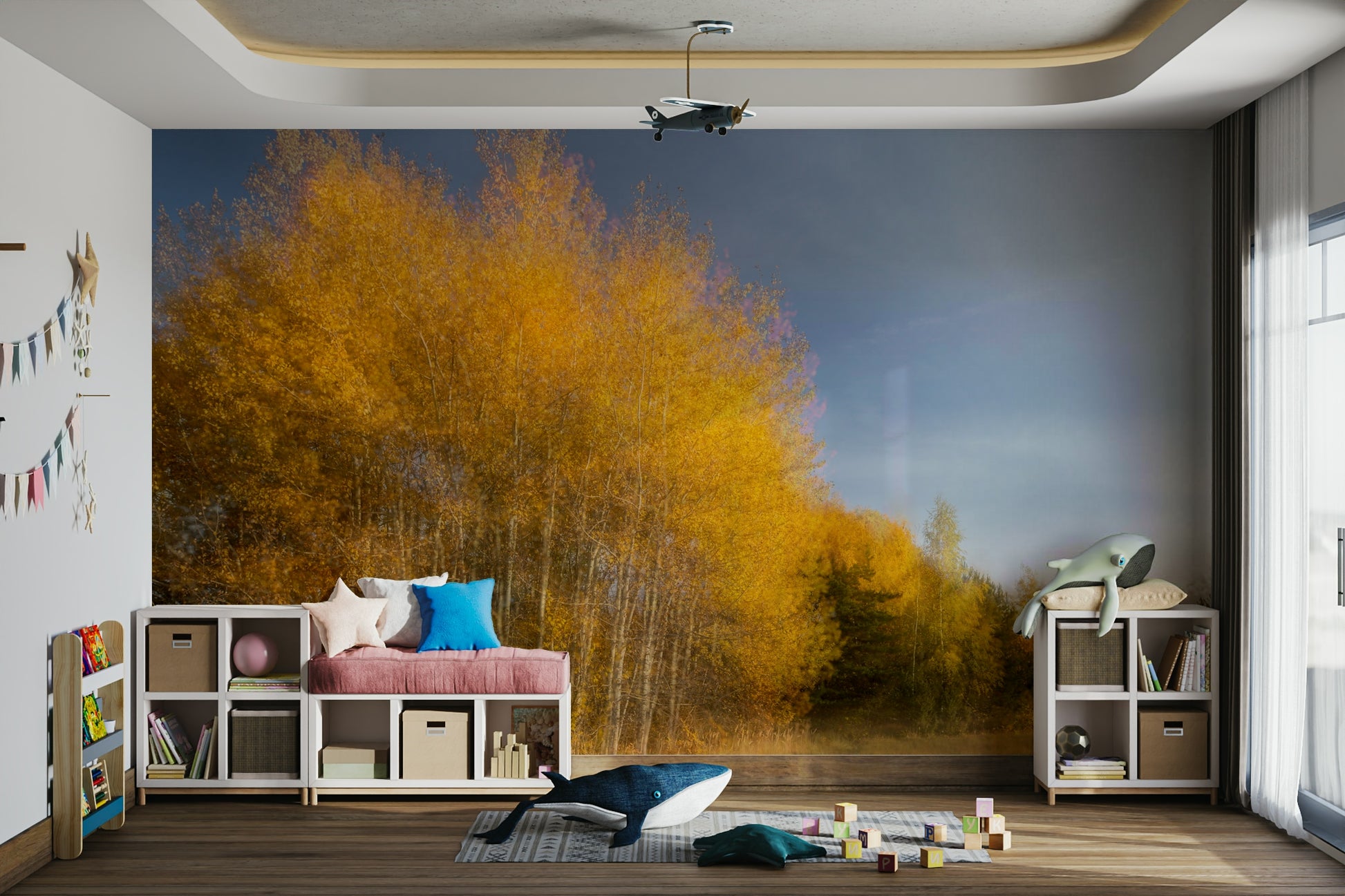 It gives a feeling of captivating warmth and inviting natural splendor.
