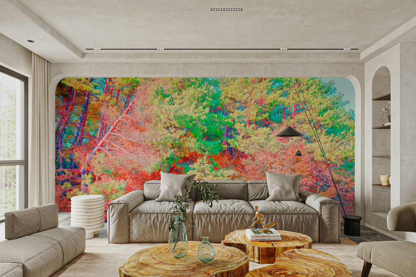 A breathtaking and vibrant wall mural.
