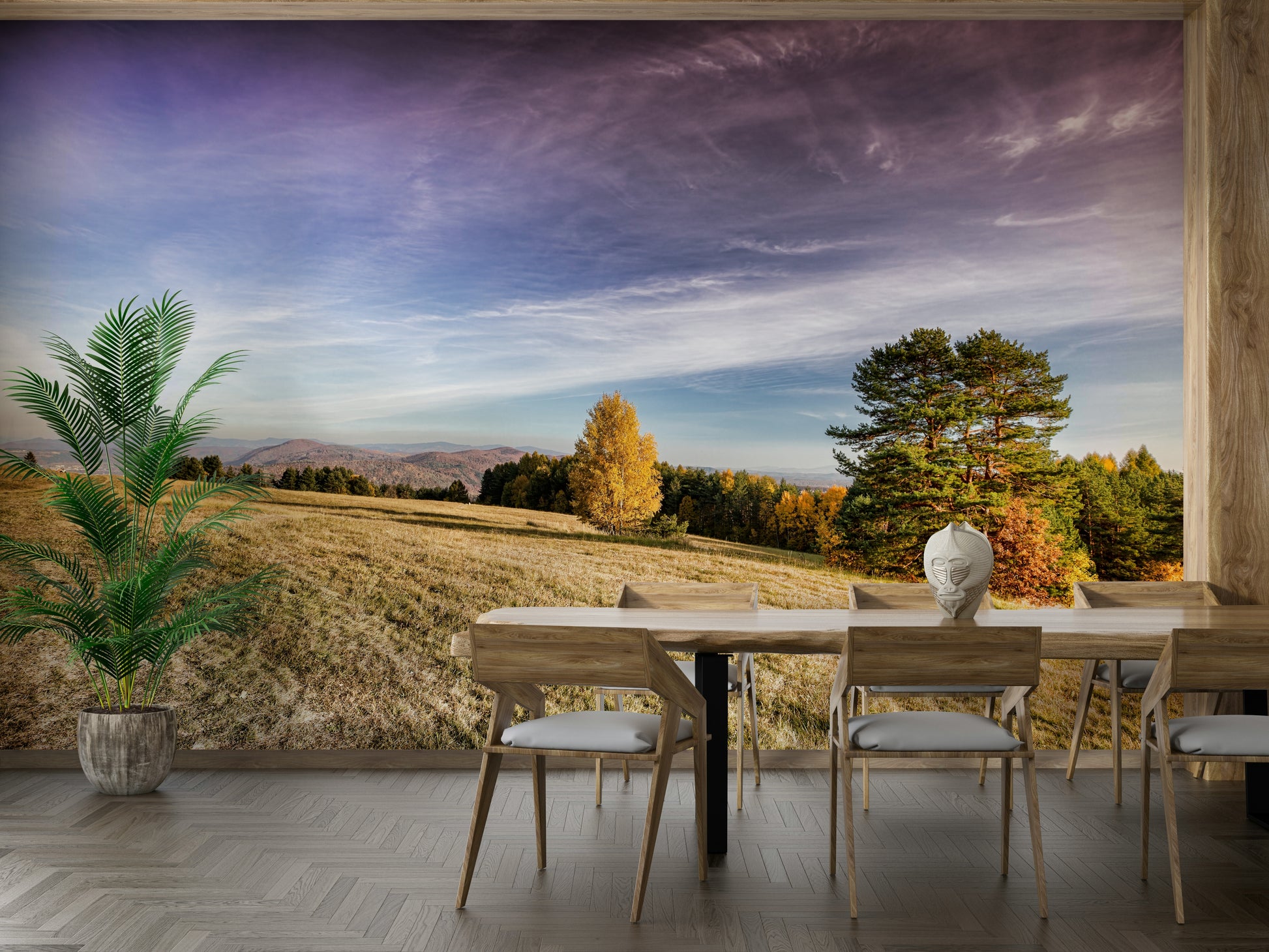 There's a strong sense of natural beauty, peace, and seasonal charm.
