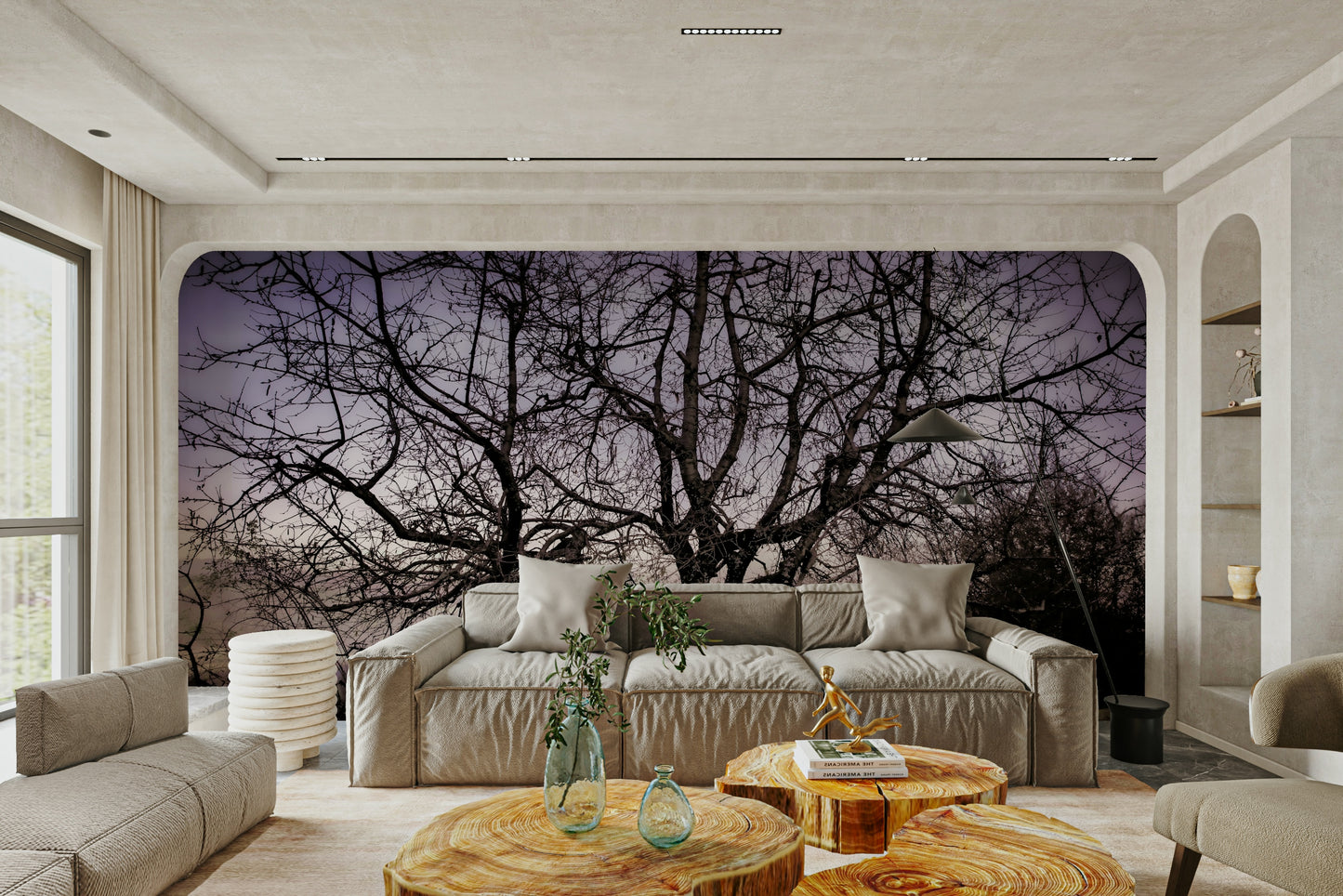 Twisted Tree Silhouette | Moody Landscape Photography | Barren Beauty Wall Mural