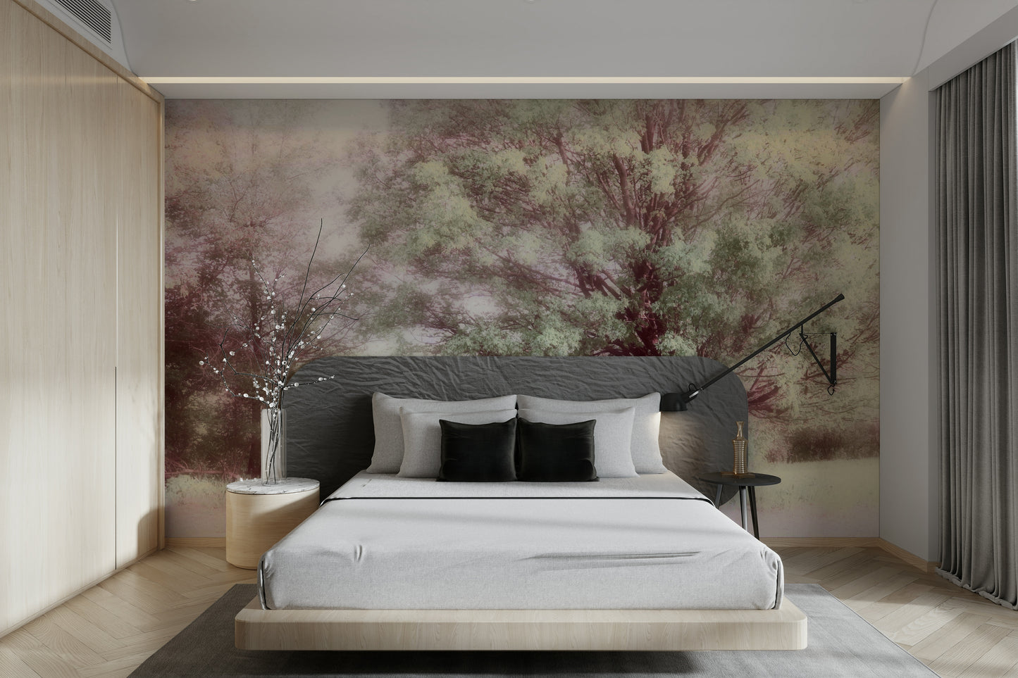 Ethereal Green Tree Art Print | Tranquil Nature Photography | Soft Pastel Landscape Decor Wall Mural