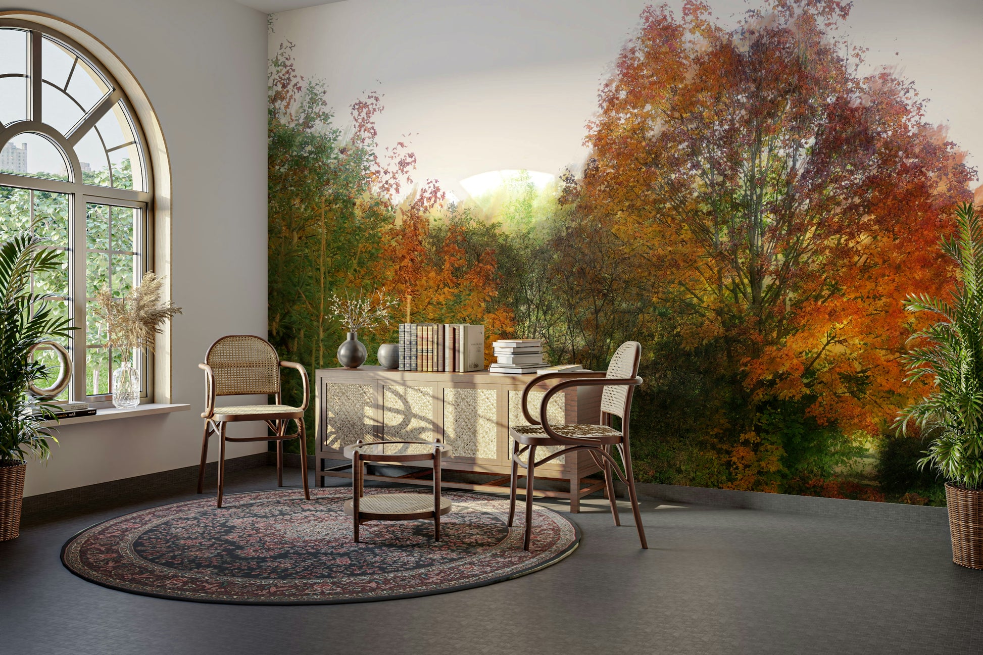 The high-resolution print captures fine details of the leaves and branches.

